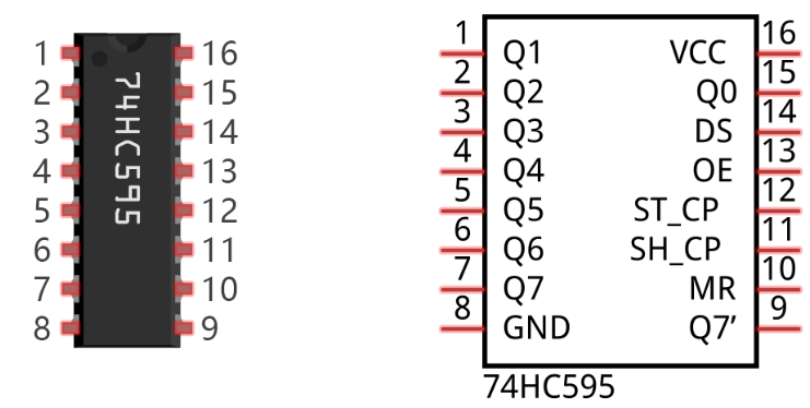 74HC595 Shift Register component