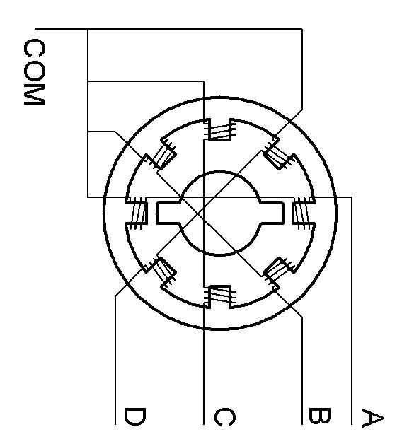 Stepper motor coil diagram