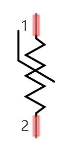 Thermistor schematic symbol